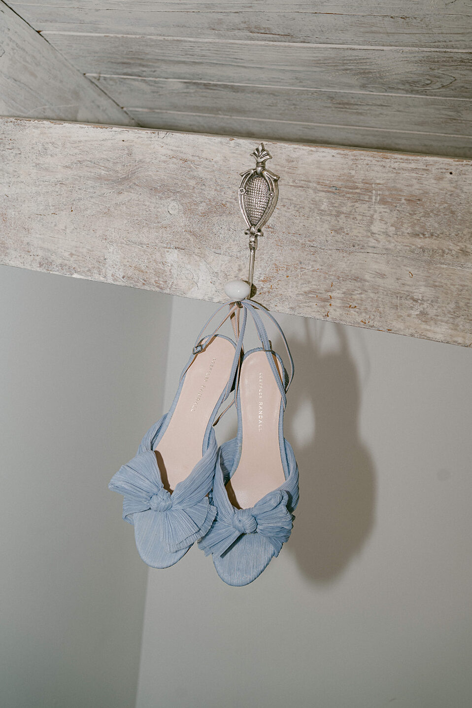 Bride's blue shoes Wedding at Poderi Crisci in Waiheke Island, Auckland