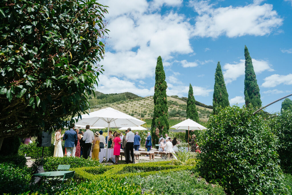 Guests enjoy Wedding at Poderi Crisci in Waiheke Island, Auckland